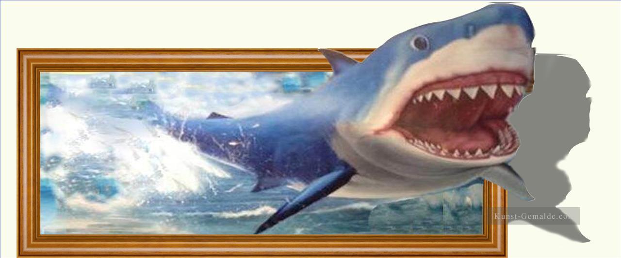 einen Hai 3D  Ölgemälde